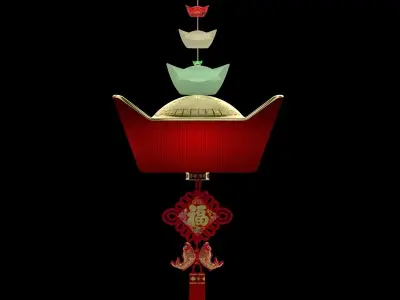 Chinese Red Lantern 3D model