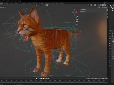 Mystery Meower  Majestic Cat 3D Low-poly 3D model