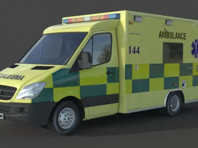ercedes Benz Sprinter 516 CDI GSF RTW Krankenwagen Ambulance 3D model