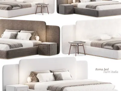 Roma bed by Turri Italia 3D model