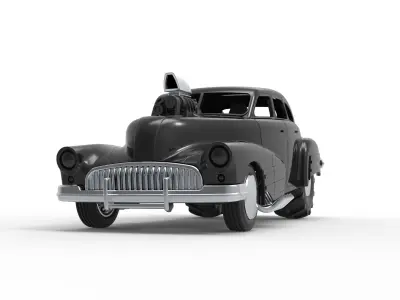 Old school pulling truck 2wd Car shell Scale 1 to 25 3D print model