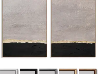 Abstract Painting Frame set 3D model 59