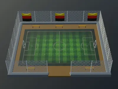 Soccer Stadium - Germany Low-poly 3D model