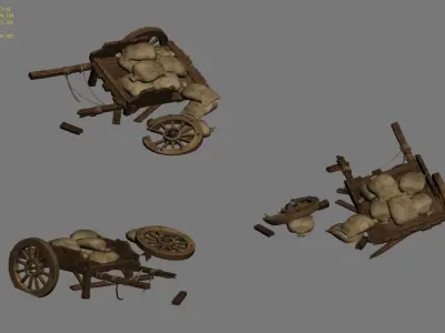 Game Barracks - Broken Food Truck 3D model