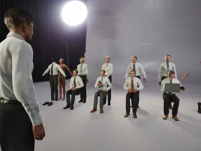 Modular Character - Asian Business Man - MY2 Low-poly 3D model