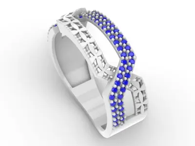 Jewelry Diamond Ring Model RG51 Free 3D print model