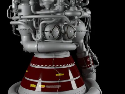 Rocket Engine 01 3D model