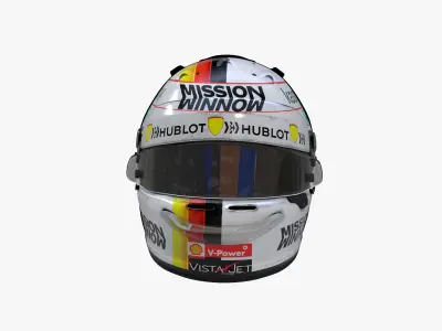 Vettel helmet 2020 Low-poly 3D model
