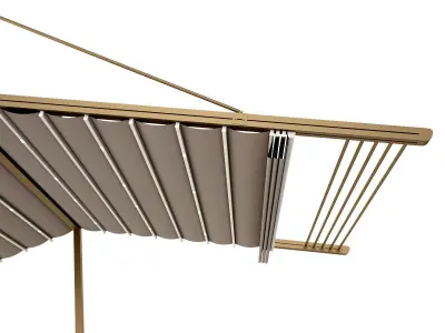 Motorized Pergola 3a bronze patina light 3D model