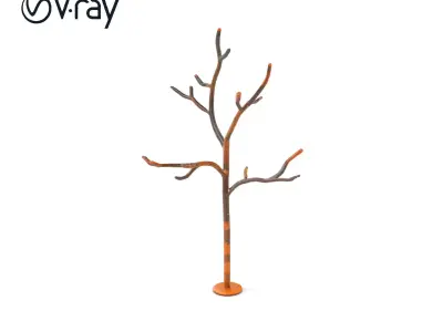 Bare Tree Model Pack with Realistic Texture Low-poly 3D model