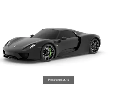 Supercar Collection Porsche Bugatti  3D Model Pack