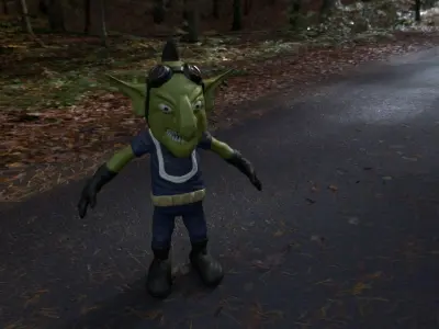 Four Goblins Game-Ready And Animation-Ready Low-poly 3D model