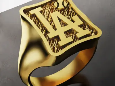 Los Angeles Dodgers Baseball Fans Rings 3D Print Models 3D print model