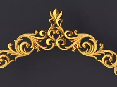 Central decor ornament for furniture 3D model 581