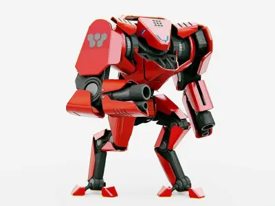 BATTLE DROID  STORM Rigged for Unreal Engine - Unity - MIXAMO 3D model