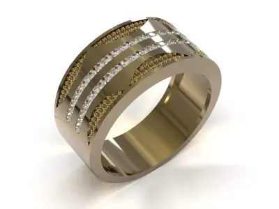 Ready to Make CAD ring File for Formal Design mr0334 3D print model