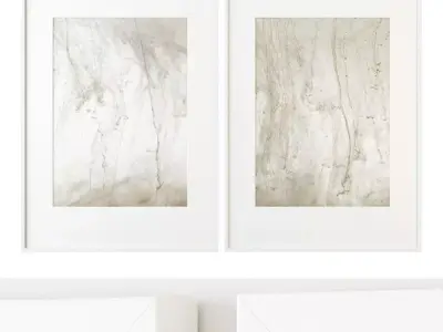 Diptych abstract poster set 3D model