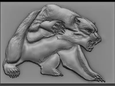 Bearr plate with holes 3D print model