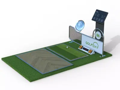 Indoor Golf Course Equipment 3D model Low-poly 3D model