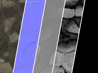 Pavement Materials 88- Sbsar Pbr 4k Seamless Texture