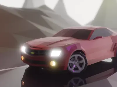 Chevrolet Camaro 2010 Low Poly  Low-poly 3D model