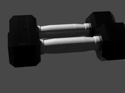 Hex Dumbbell  Free 3D model