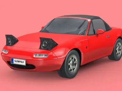 Mazda MX-5 1989 Low-poly 3D model