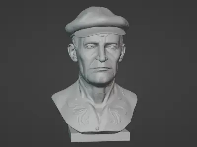 Elegant Vintage Gentleman Bust  3D print model