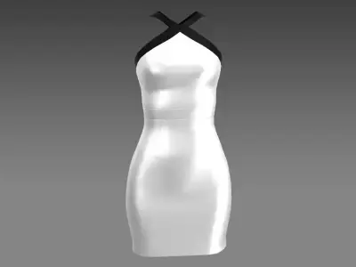 dress v neckline  Low-poly 3D model