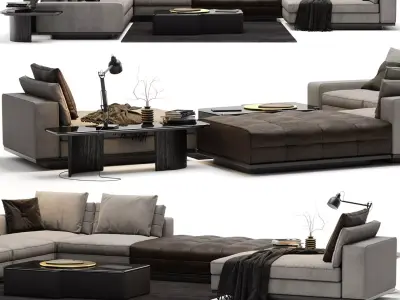 Lawrence Sofa Set 3D model