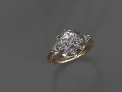 High-Quality 3D Ring Model Low-poly 3D model 20