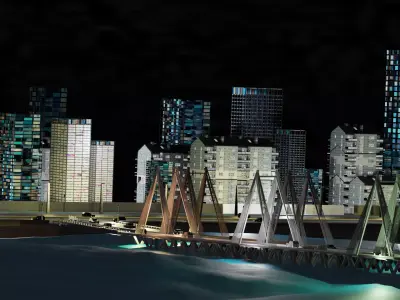 Worli Sea Link View 3D model