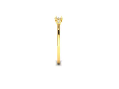Solitaire Wedding Engagement Ring 3dm STL FBX OBJ Render Details 3D print model
