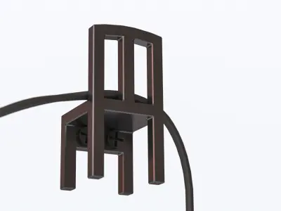 Garland of light bulbs 3D model