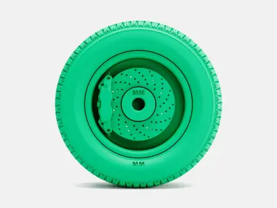 15x7 Weld Draglite Wheel BFGoodrich Radial Tire 3D print model