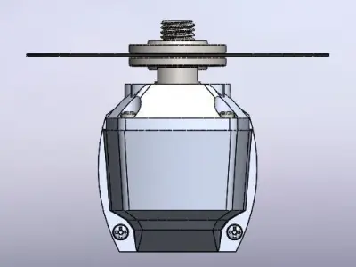 Angle grinder powertrain Low-poly 3D model