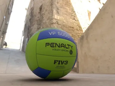VoleyBall ball on street Low-poly 3D model