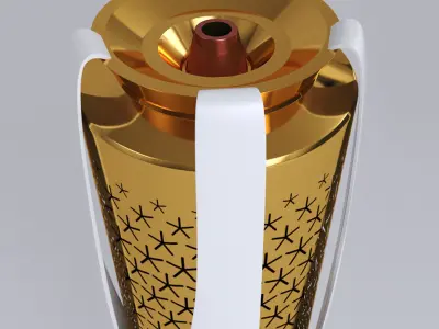 Pyeongchang 2018 Olympic Games Torch low poly 3D model