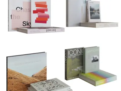 Set of Books 02 3D model