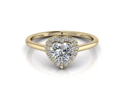 Heart Engagment Jewelry Ring 2 3D print model