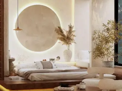 Zen bedroom design with enscape  3D model