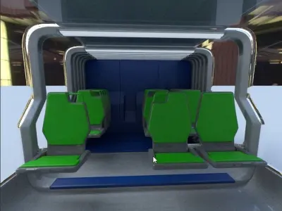 Bus - Concept of future transport system 3D model