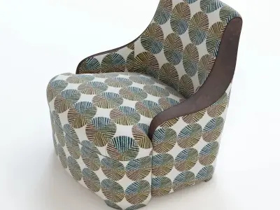 Detail Luxury Bed Room Chair V2 3D model