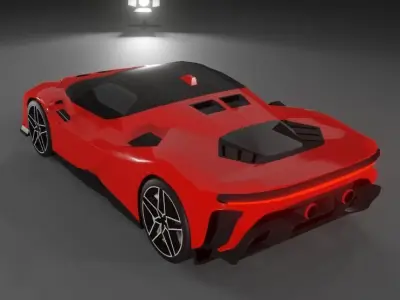 Ferrari SF90 XX Low-poly 3D model