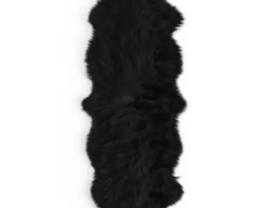 Black and White sheepskins Free 3D model