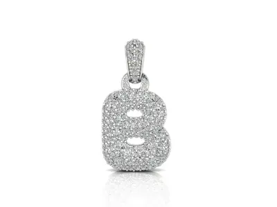 Alphabet Bubble B 3D print model