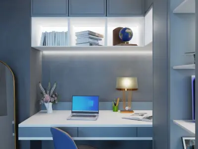 Work Room 7 Low-poly 3D model