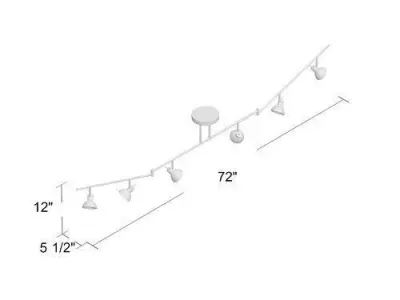 Niven Swing 6-Light Track Kit Free 3D model