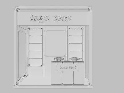 Booth Exhibition Stand a3 3D model