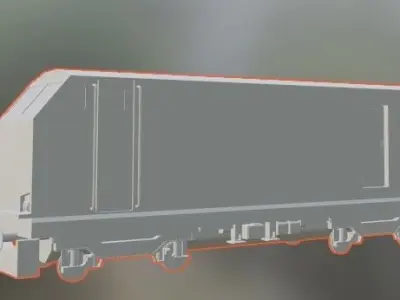 Modern Train Engine 3D model